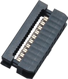 Conectores de cable del bronce de fósforo del conector hembra PBT 30%GF UL94V-0 de WCON 2.0m m 2*10P IDC IDC