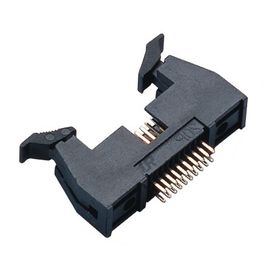20 jefe masculino del Pin de la echada del conector 1.27*2.54 milímetros del eyector del jefe del cierre del Pin 180°DIP