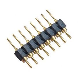 Tipo recto conector pin redondo del PWB 2.54m m de 8P WCON con el color negro plástico ROHS del PPS