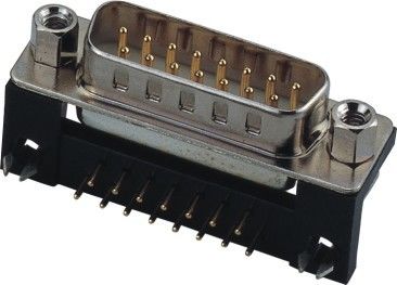 9P huella negra del conector 8,08 del submarino del varón D de ángulo recto con el tornillo