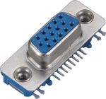 Tipo 15 azul de WCON D del conector pin 25mΩ Max Contact Resistance 500V AC/DC/negro