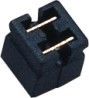 Mini Jumper Two Conjoined Tmale Female negro dos Pin Connector Gold Flash Pbt