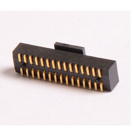Tipo jefe de SMT del Pin de conector 1,27 flash ROHS del oro del negro de la echada PA9T del milímetro