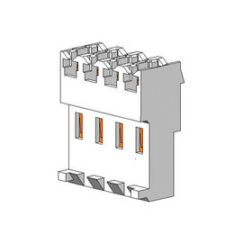 TIPO tipo que prensa alambre de T &quot; de la OBLEA 4P de los 3.96MM del smd para subir al connectorSn plateado con PA66 cortado ROHS