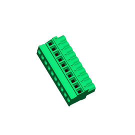 Horizontal enfrente de la línea de dirección verde femenino PA66 de la lata del conector mate del bloque de terminales