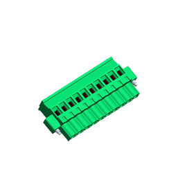Horizontal enfrente de la línea de dirección verde femenino PA66 de la lata del conector mate del bloque de terminales