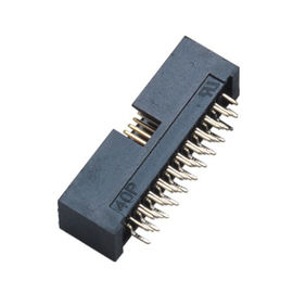Negro recto ROHS de H=10.5 1.27*2.54 milímetro de la echada de la caja del conector de cuatro filas PA9T del jefe