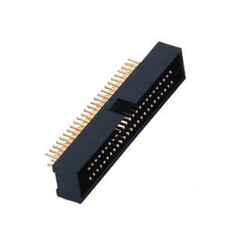 Negro recto ROHS de H=10.5 1.27*2.54 milímetro de la echada de la caja del conector de cuatro filas PA9T del jefe