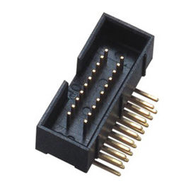 Negro recto ROHS de H=10.5 1.27*2.54 milímetro de la echada de la caja del conector de cuatro filas PA9T del jefe