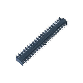 los bloques de terminales de 7.62m m escogen latón plateado Sn del negro 25%GF UL94V-0 de la fila PA66