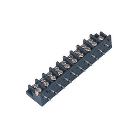los bloques de terminales de 7.62m m escogen latón plateado Sn del negro 25%GF UL94V-0 de la fila PA66
