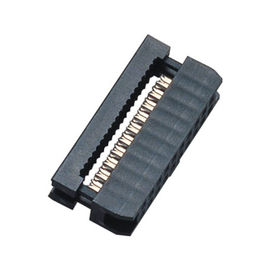 20 hembra del conector del zócalo del perno 2.00m m IDC con el bronce de fósforo del topetón PBT Sel Au/Sn