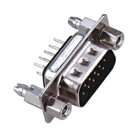 El conector sub 180° femenino de WCON D SUMERGE el tipo muestra de cobre amarillo de la fila de 44P tres libre
