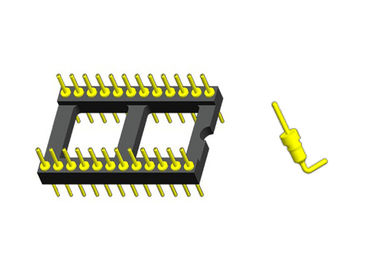 conector 20P del zócalo de 2.54m m IC alrededor del negro ROHS de la placa H=3.0 del PWB de Pin Header