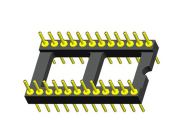 conector 20P del zócalo de 2.54m m IC alrededor del negro ROHS de la placa H=3.0 del PWB de Pin Header