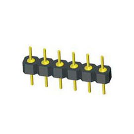Tipo recto conector pin redondo del PWB 2.54m m de 8P WCON con el color negro plástico ROHS del PPS