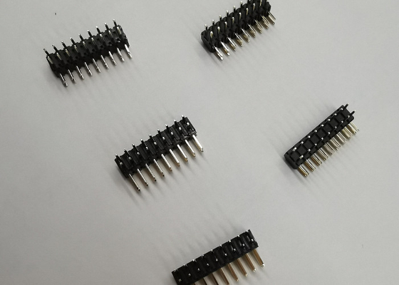PDA 3 Pin Header Right Angle, fila doble del conector del jefe de PA9T los 2Mm