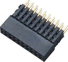 conector dual del jefe de la fila de la echada de 2.0m m, negro femenino de SMT Pin Header LCP