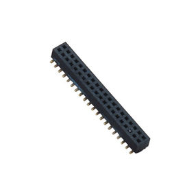 PA9T Pin Header 2,54 de ángulo recto, fila doble negra Pin Header